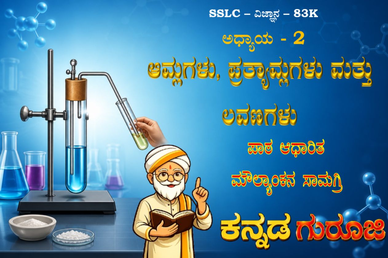 ಕರ್ನಾಟಕ SSLC ವಿಜ್ಞಾನ ಅಧ್ಯಾಯ 2 | ಆಮ್ಲಗಳು, ಪ್ರತ್ಯಾಮ್ಲಗಳು ಮತ್ತು ಲವಣಗಳು | LBA Notes